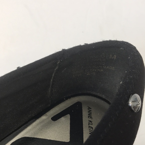 2/$25 ANNE KLEIN SPORT Black Low Open Toe Wedges Size 6.5M - Picture 7 of 7